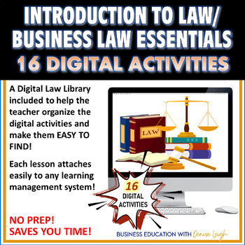 Preview of Introduction to Law / Business Law Class Essentials 16 Digital Activities Bundle