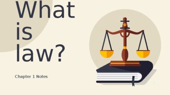 Preview of Introduction to Law Unit Notes (Student Copy)