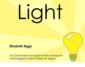 Preview of Introduction to Light - Smartboard Lesson