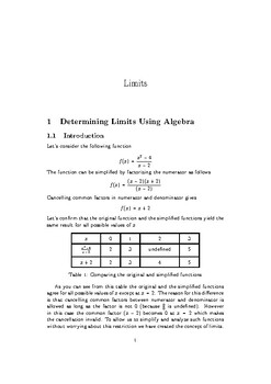 Preview of Introduction to Limits