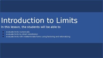 Preview of Introduction to Limits