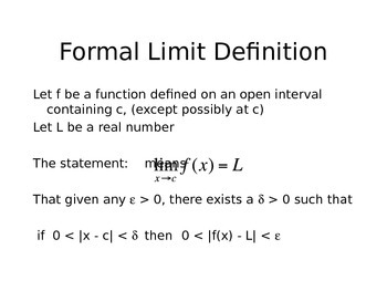 Introduction to Limits - The formal epsilon-delta definition | TpT