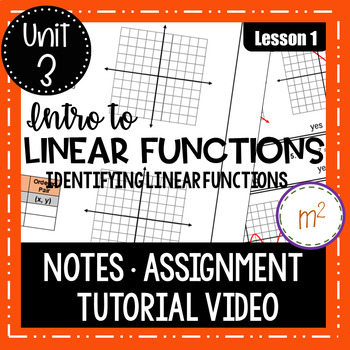 Preview of Introduction to Linear Functions Lesson