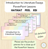 Introduction to Literature Essays PowerPoint Lessons - HAT