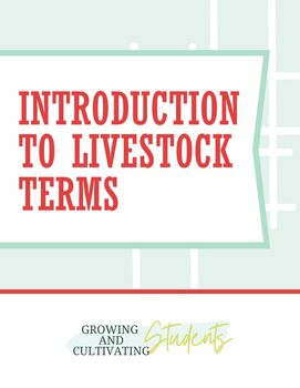 Preview of Introduction to Livestock Terms Unit