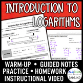 Introduction to Logarithms Lesson | Warm-Up | Guided Notes