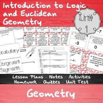 Preview of Introduction to Logic and Euclidean Geometry - Unit 1 - HS Geometry
