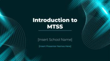 Preview of Introduction to MTSS - PD - Lesson Bundle