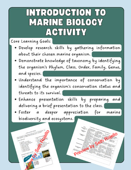 Preview of Introduction to Marine Biology Activity