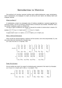 Preview of Introduction to Matrices