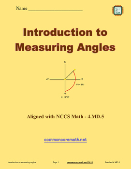Preview of Introduction to Measuring Angles - 4.MD.5
