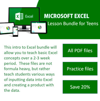 Preview of Introduction to Microsoft Office Excel Bundle. Use for distance learning!