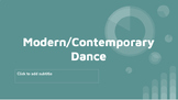Introduction to Modern/Contemporary Dance Presentation