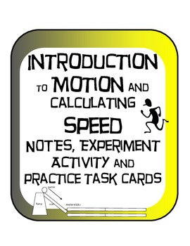 Preview of Introduction to Motion and Calculating Speed Experiment Task Cards Bundle