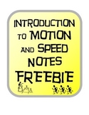 Introduction to Motion and Speed Notes Freebie!