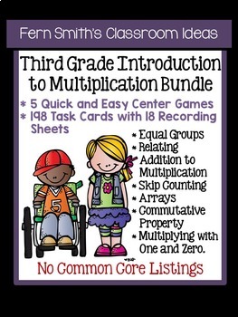 3rd Grade Go Math Chapter 3 Understanding Multiplication Center Games Task Cards