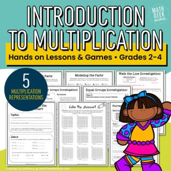 Preview of Introduction to Multiplication - Hands On Lessons & Games - PRINTABLE