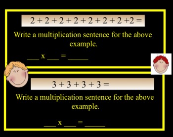 Preview of Introduction to Multiplication on Math SmartBoard Learn to multiply