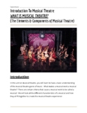Introduction to Musical Theatre (Student Workbook) - "What