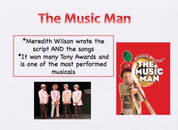 Preview of Introduction to Musicals: "The Music Man"