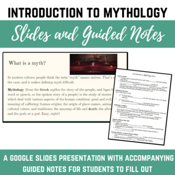 Preview of Introduction to Mythology: Google Slides Presentation and Guided Notes