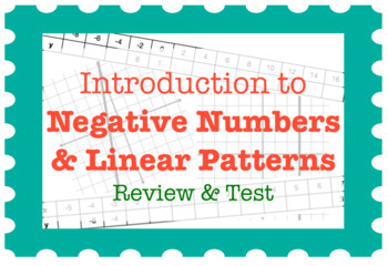 Preview of Negative Numbers & Linear Patterns (Review & Test)
