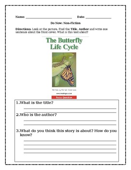 Preview of Introduction to Non-Fiction (multiple choice + RACE response)