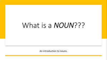Preview of Introduction to Nouns