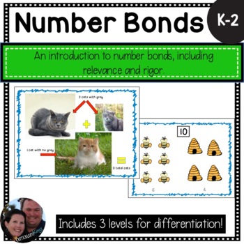 Preview of Introduction to Number Bonds - Differentiated