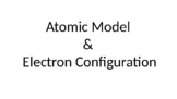 Introduction to Orbitals & Electron Configuration