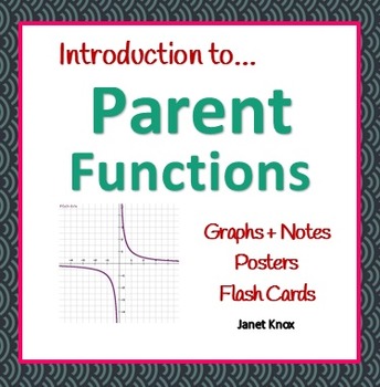 Preview of Introduction to Parent Functions:  Lesson, Posters, Flash Cards