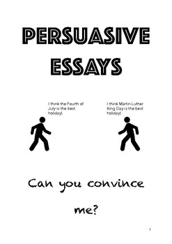 Preview of Introduction to Persuasive Essays: Curry Versus Sushi!