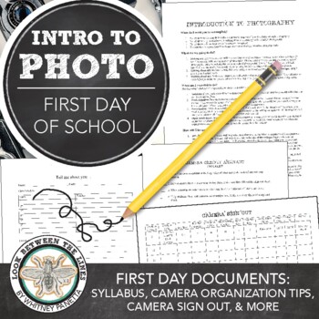 Preview of Introduction to Photography First Day of School: Syllabus, Contract, and More