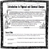 Introduction to Physical and Chemical Changes Worksheet