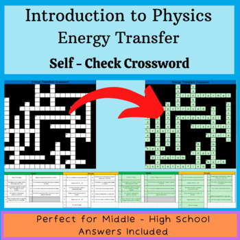 Preview of Introduction to Physics - Energy Transfer - Self-Marking Crossword