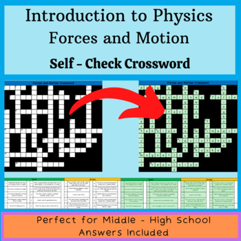 Preview of Introduction to Physics - Forces and Motion - Self - Marking Crossword