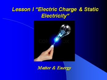Preview of Introduction to Physics Lesson I PowerPoint "Electric Charge & Static Elect."