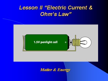Preview of Introduction to Physics Lesson II PowerPoint "Electric Current & Ohm's Law"