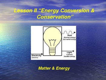Preview of Introduction to Physics Lesson II PowerPoint "Energy Conversion & Conservation"