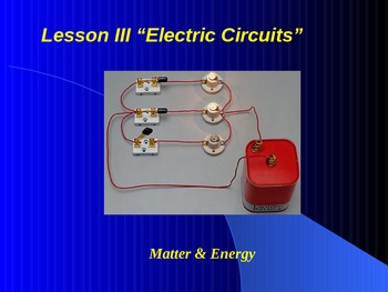 Preview of Introduction to Physics Lesson III PowerPoint "Electric Circuits"