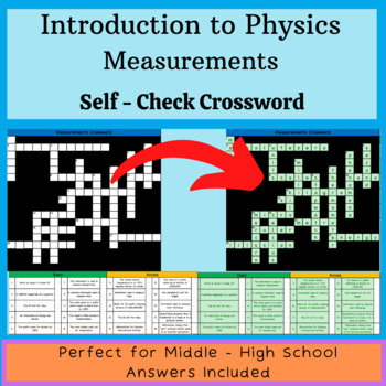 Preview of Introduction to Physics - Measurements - Self-Correcting Crossword