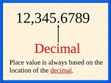 Introduction to Place Value using  PowerPoint and a Handout