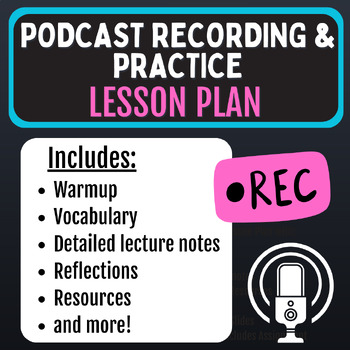 Preview of Introduction to Podcast Recording & Practice [Podcasting Lesson Plan]