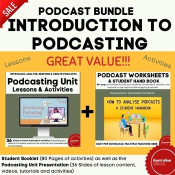 Preview of Introduction to Podcasting Bundle - Lessons, Activities, Worksheets, Booklet