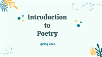Preview of Introduction to Poetry 