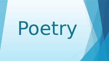 Introduction to Poetry by The Library Place | Teachers Pay Teachers