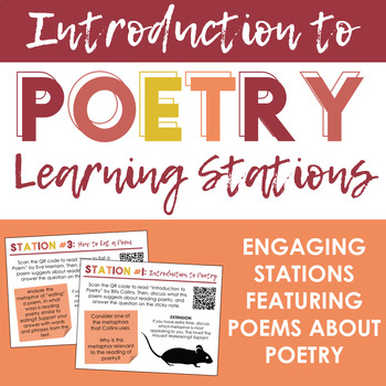 Preview of Introduction to Poetry Learning Stations: What is Poetry? - for any Poetry Unit
