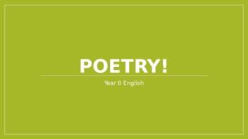 Introduction to Poetry - PowerPoint Presentation by Mrs K in the Classroom