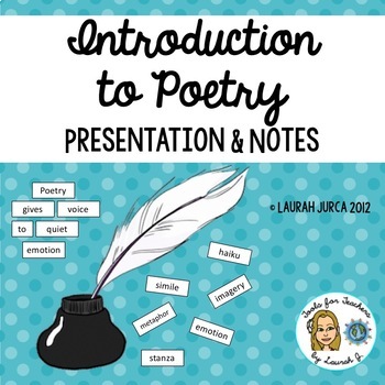 Preview of Introduction to Poetry Presentation and Cloze Notes (Google Slides & Powerpoint)