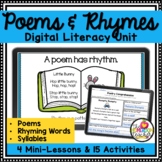 Introduction to Poetry Unit Lessons and Activities Digital